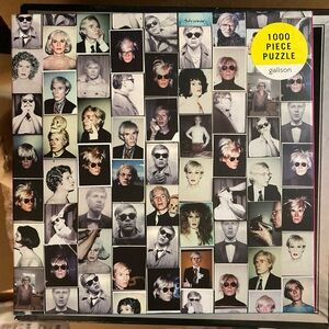 Andy Warhol Selfies 1000 Piece Puzzle with Iconic Photos by Galison